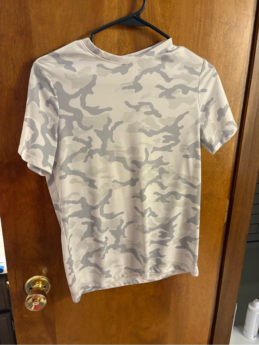 all in motion White & Light Gray Camo Short Sleeve Tee